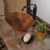 oval hammered copper bath sink NSFC-CV003NA359ORB  TCV-003NA with BM-359ORB and PUD-ORB