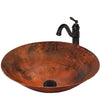 Oval Copper Bath Sink Set