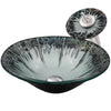 Artsy Hand Painted Textured Glass Bath Sink Combo NSFC-G19012001