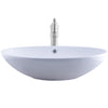 Glossy White Oval Porcelain Sink Set