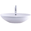 Glossy White Oval Porcelain Sink Set