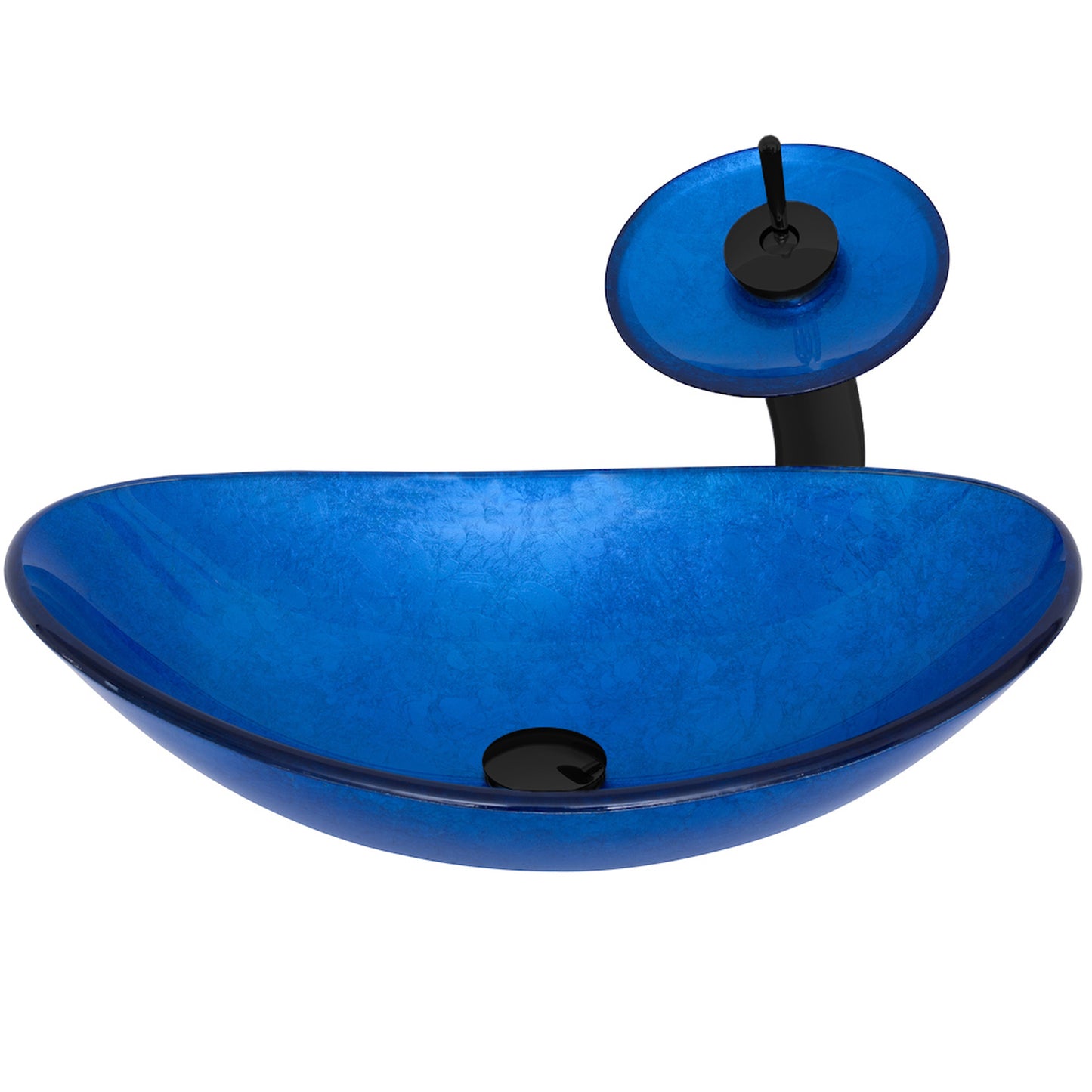 Slipper Blue Foiled Glass Bathroom Sink Combo Series NSFC-S1328031001