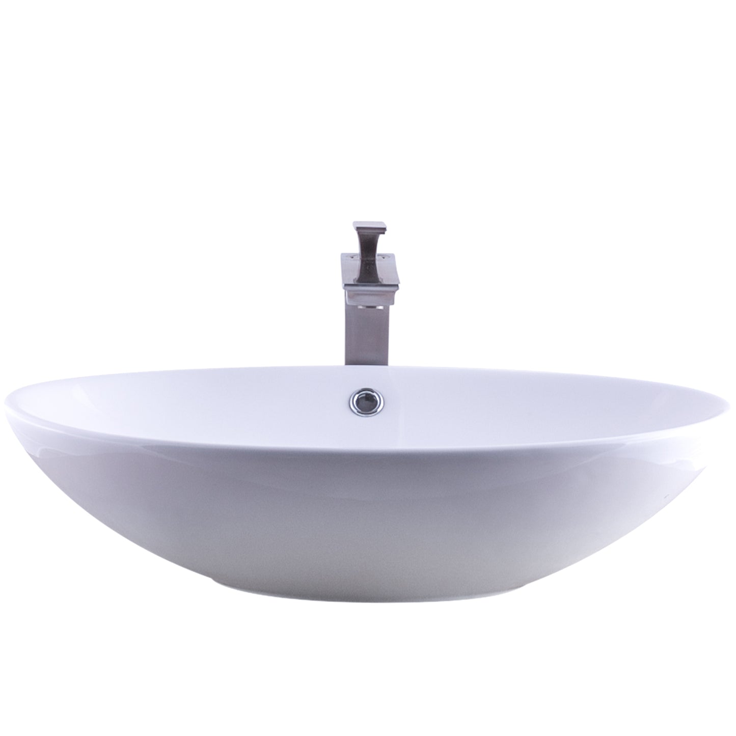 Oval Porcelain Sink Set with faucet and drain