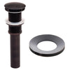 Pop-Up drain in oil rubbed bronze mounting ring