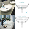 Rectangular White Porcelain Vessel Sink with Overflow, NP-018131