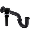 Solid Brass Pop-Up Drain No Overflow with U-Shaped P-Trap, PUD-TRAP series