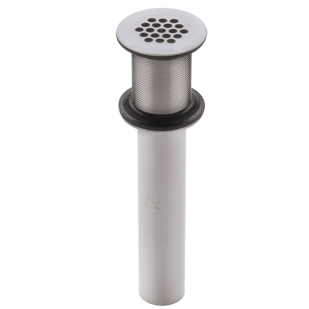 19 hole grid strainer drain for bath sink in brushed nickel