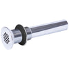 19 hole grid strainer drain for bath sink in chrome