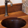 Round Hammered Copper Bar Sink lifestyle