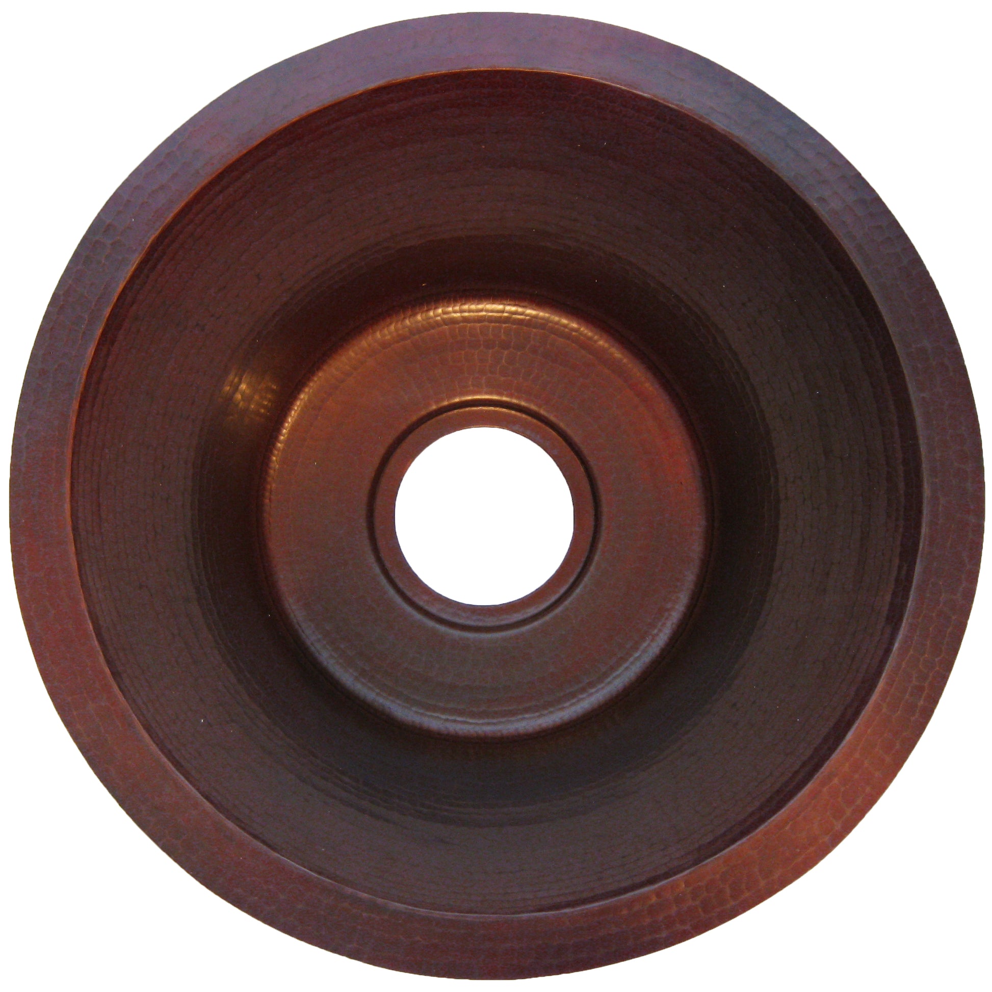 Round Hammered Copper Bar Sink