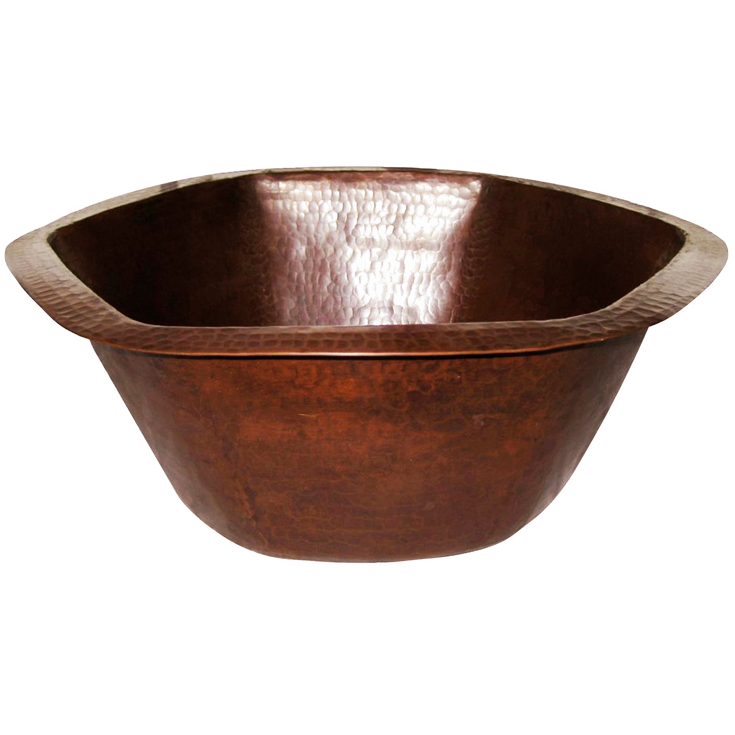 Hexagon Hammered Copper Bar Sink, TCB-004AN