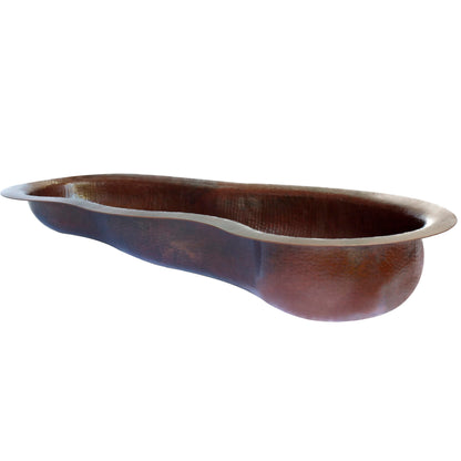 River Hammered Copper Bar Sink