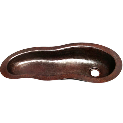 River Hammered Copper Bar Sink