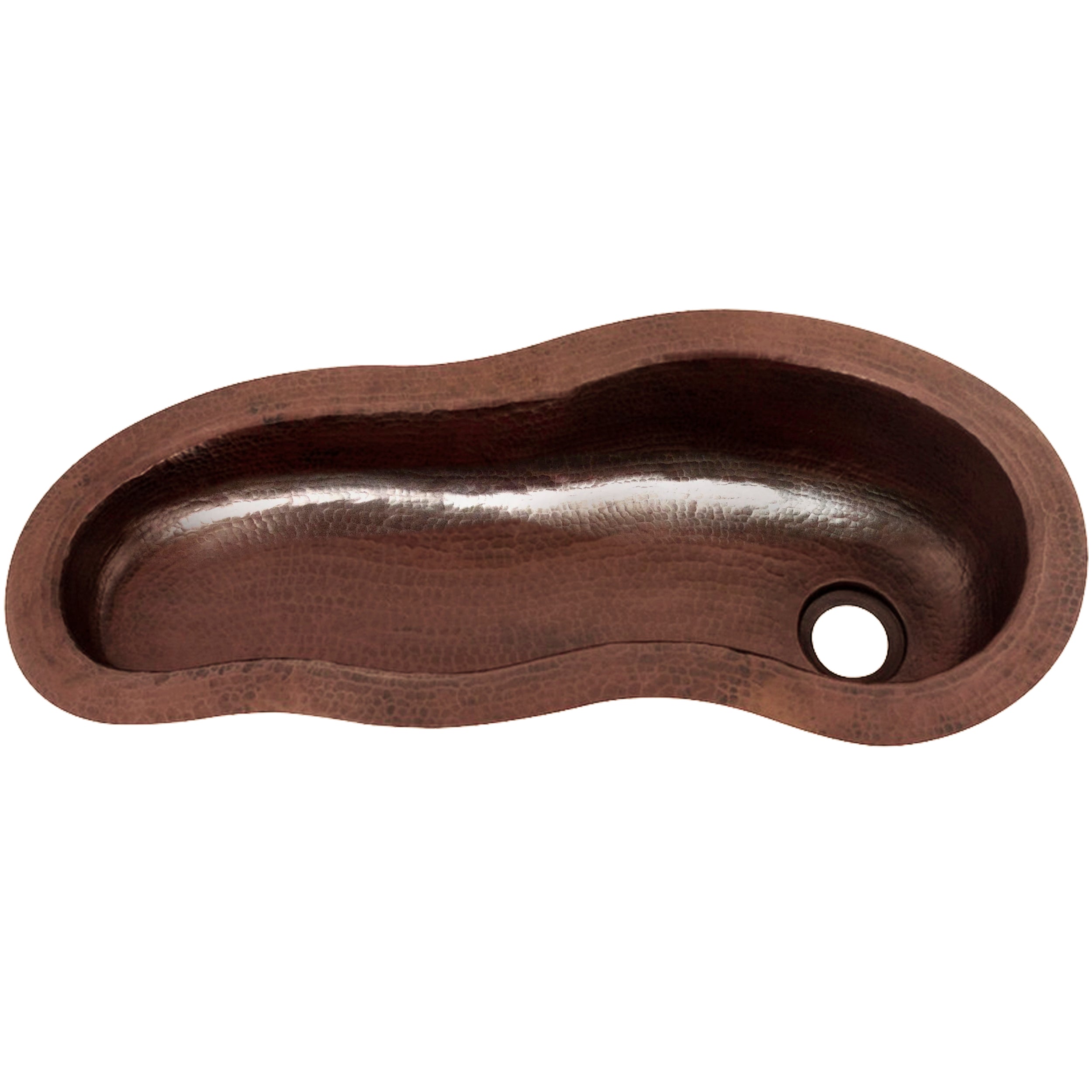 Cayenne River Hand-Hammered Copper Bar Sink, TCB-009AN | Novatto
