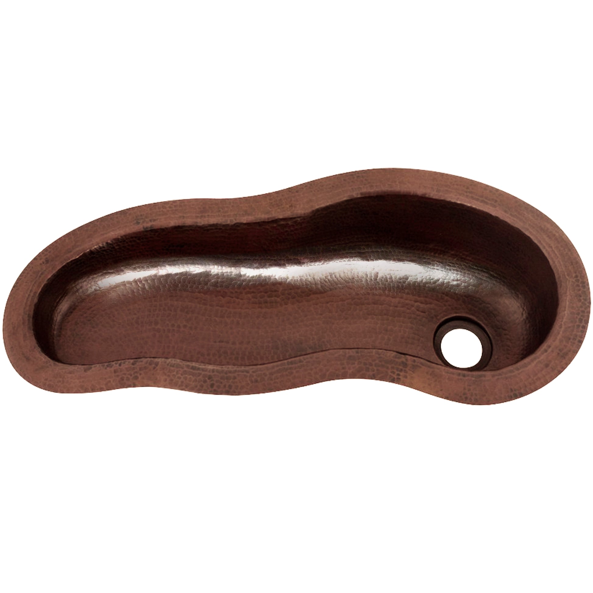 River Hammered Copper Bar Sink