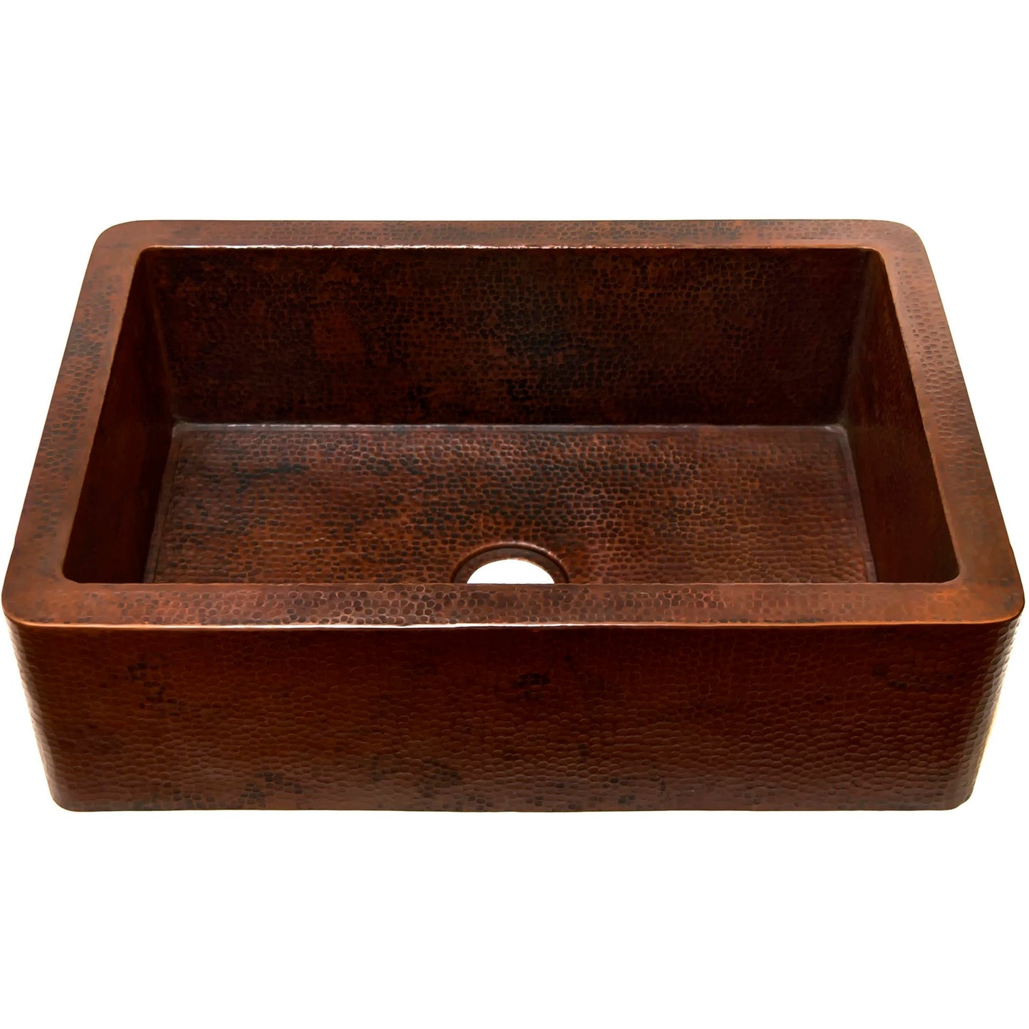 hand hammered copper farmhouse kitchen sink