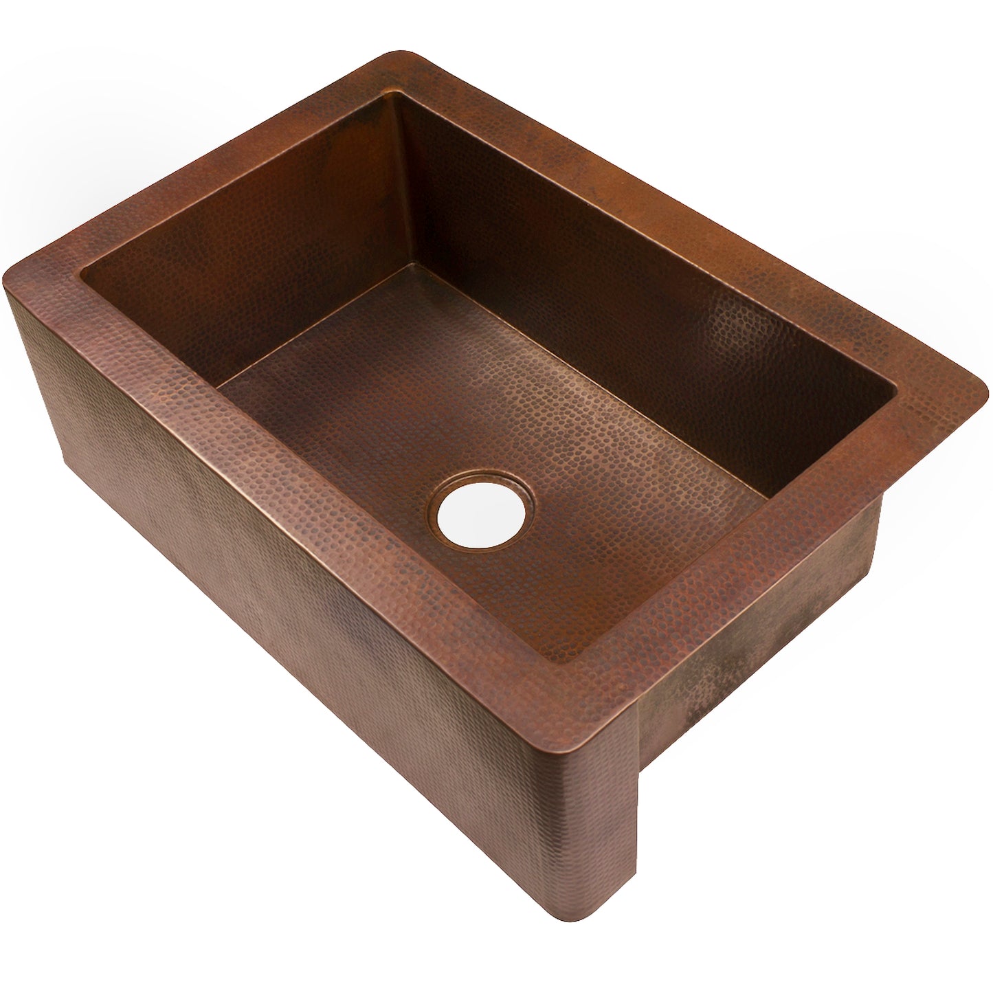 hand hammered copper farmhouse kitchen sink