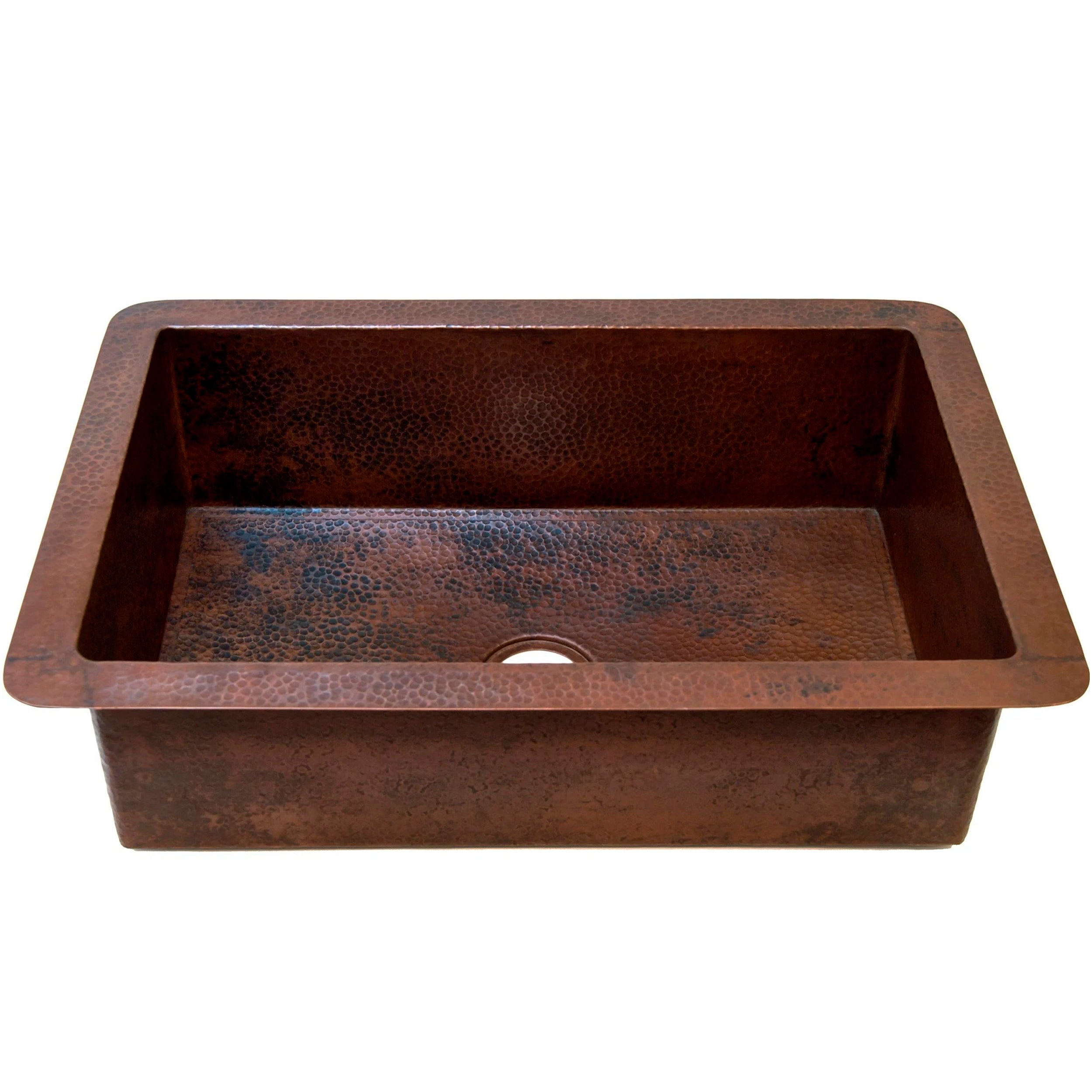 Open Single Bowl Undermount Copper Kitchen Sink, TCK-002AN – Novatto