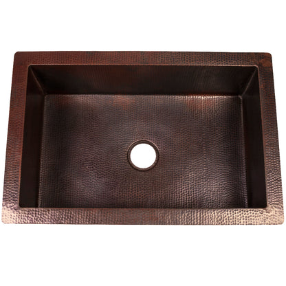 Single Bowl Undermount Copper Kitchen Sink