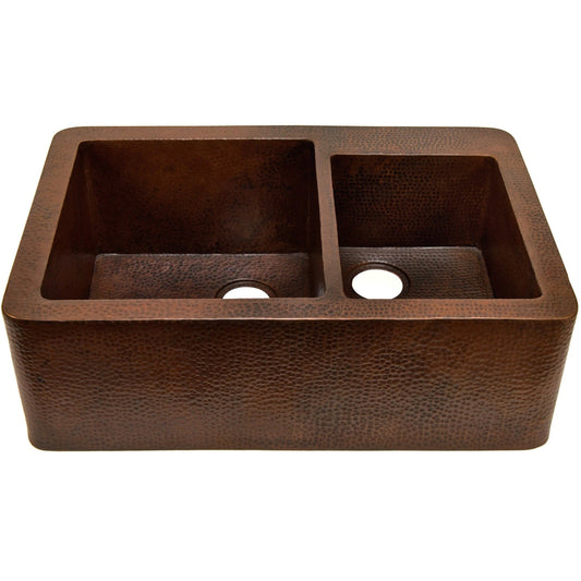 farmhouse apron 60/40 copper kitchen sink