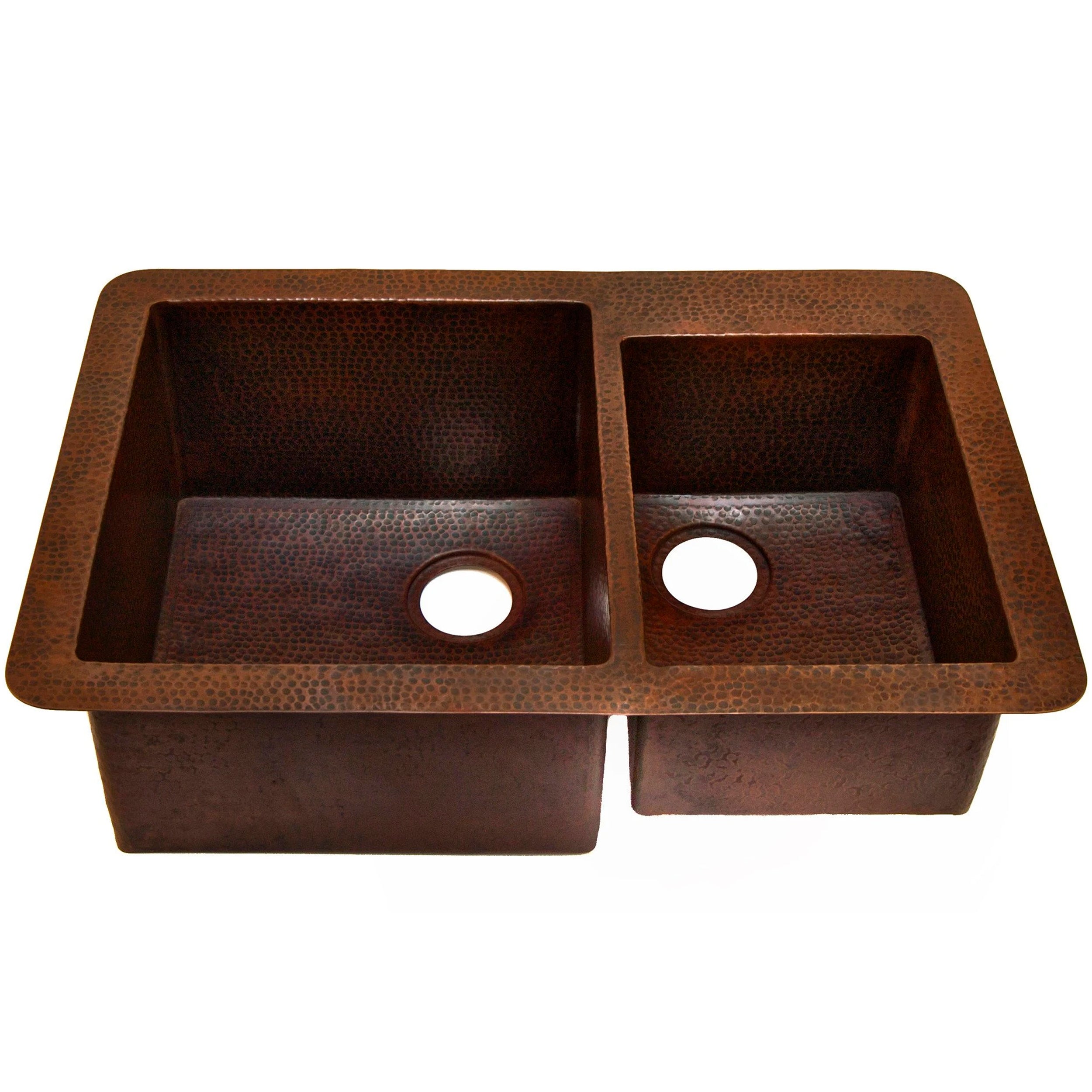 セピアAK380copper&copperAMP 60/40 Split Copper Kitchen Sink, TCK-006AN – Novatto
