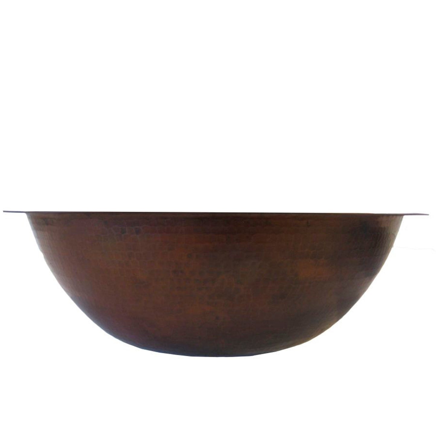 Round Copper Undermount Bath Sink in Antique TCU-001AN