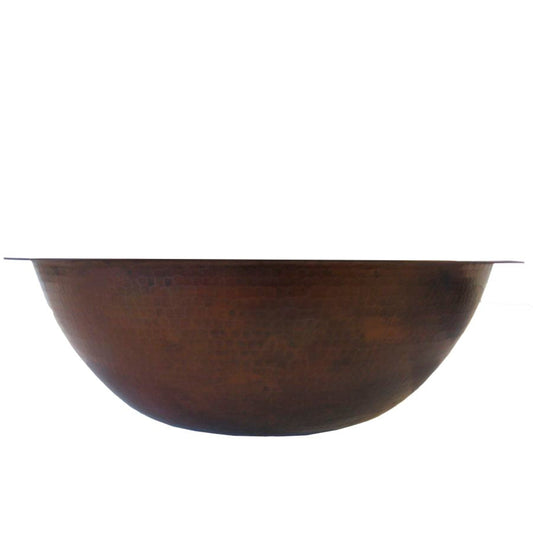 Round Copper Undermount Bath Sink in Antique TCU-001AN
