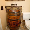 Oval Rolled Rim Copper Drop-in Bath Sink in Antique TCU-003AN