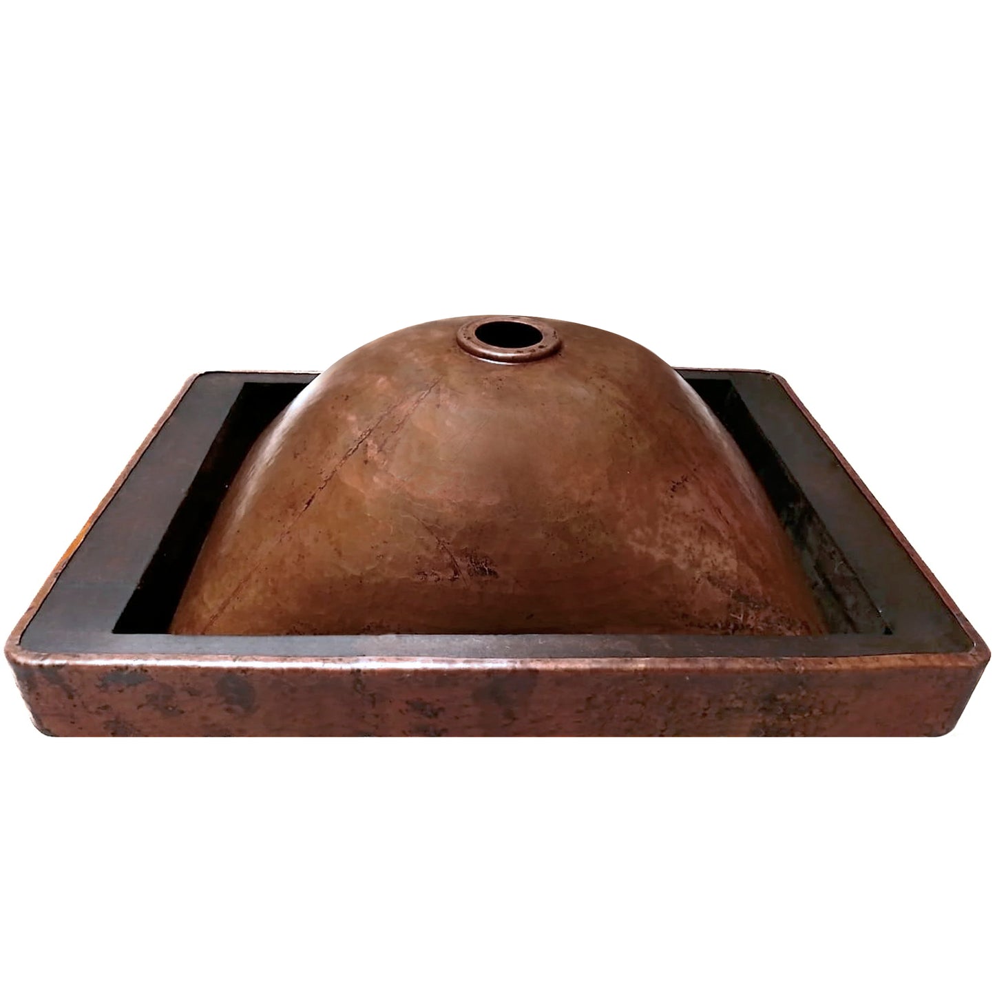 antique copper drop-in sink