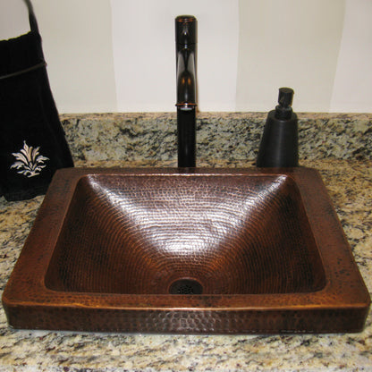 antique copper drop-in sink with STD-ORB lifestyle