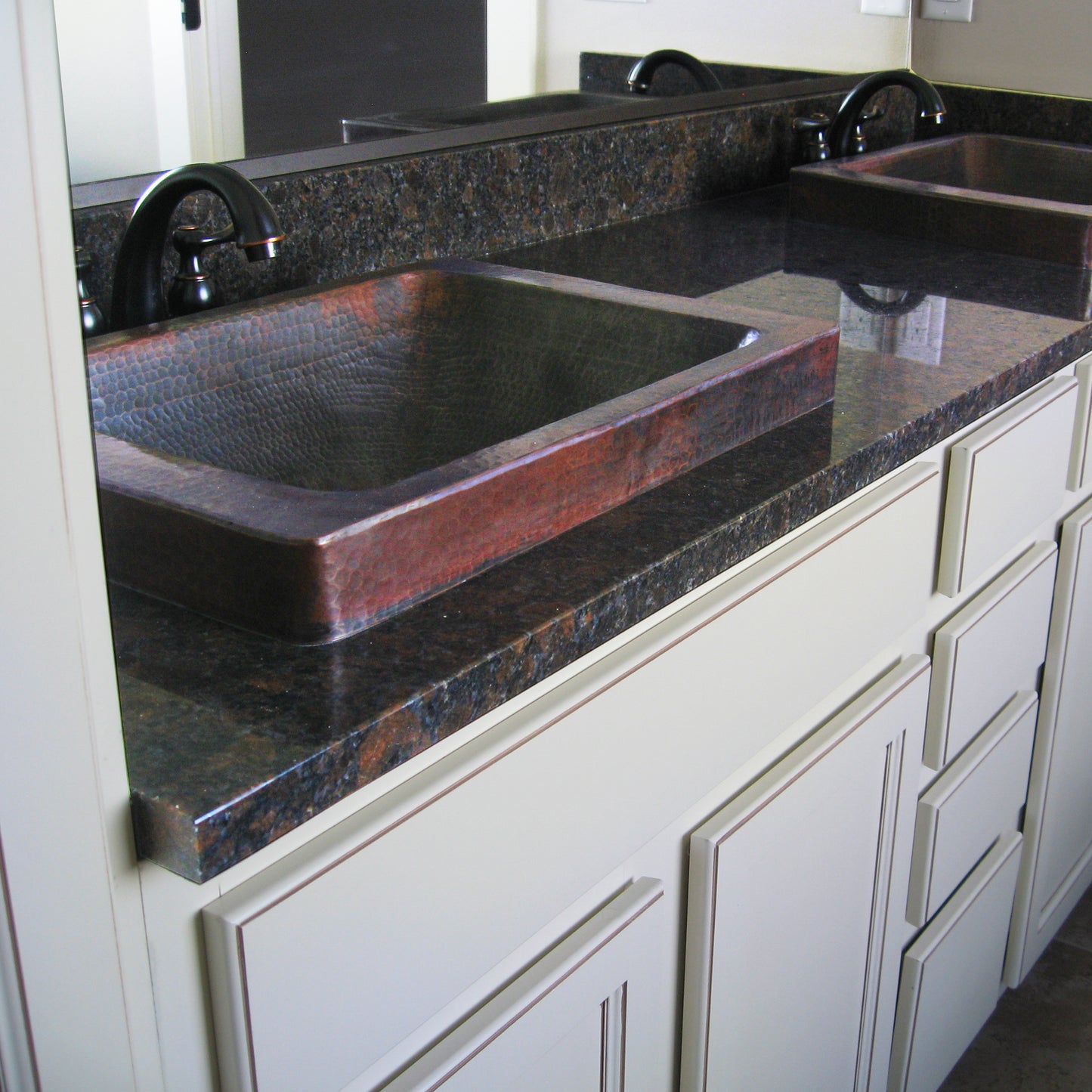 antique copper drop-in sink lifestyle
