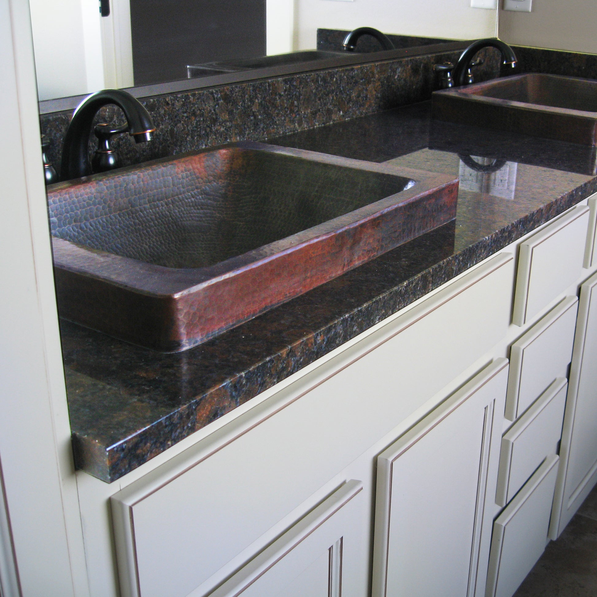 antique copper drop-in sink lifestyle