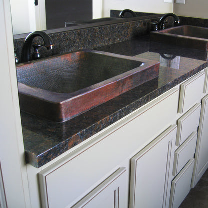 antique copper drop-in sink lifestyle
