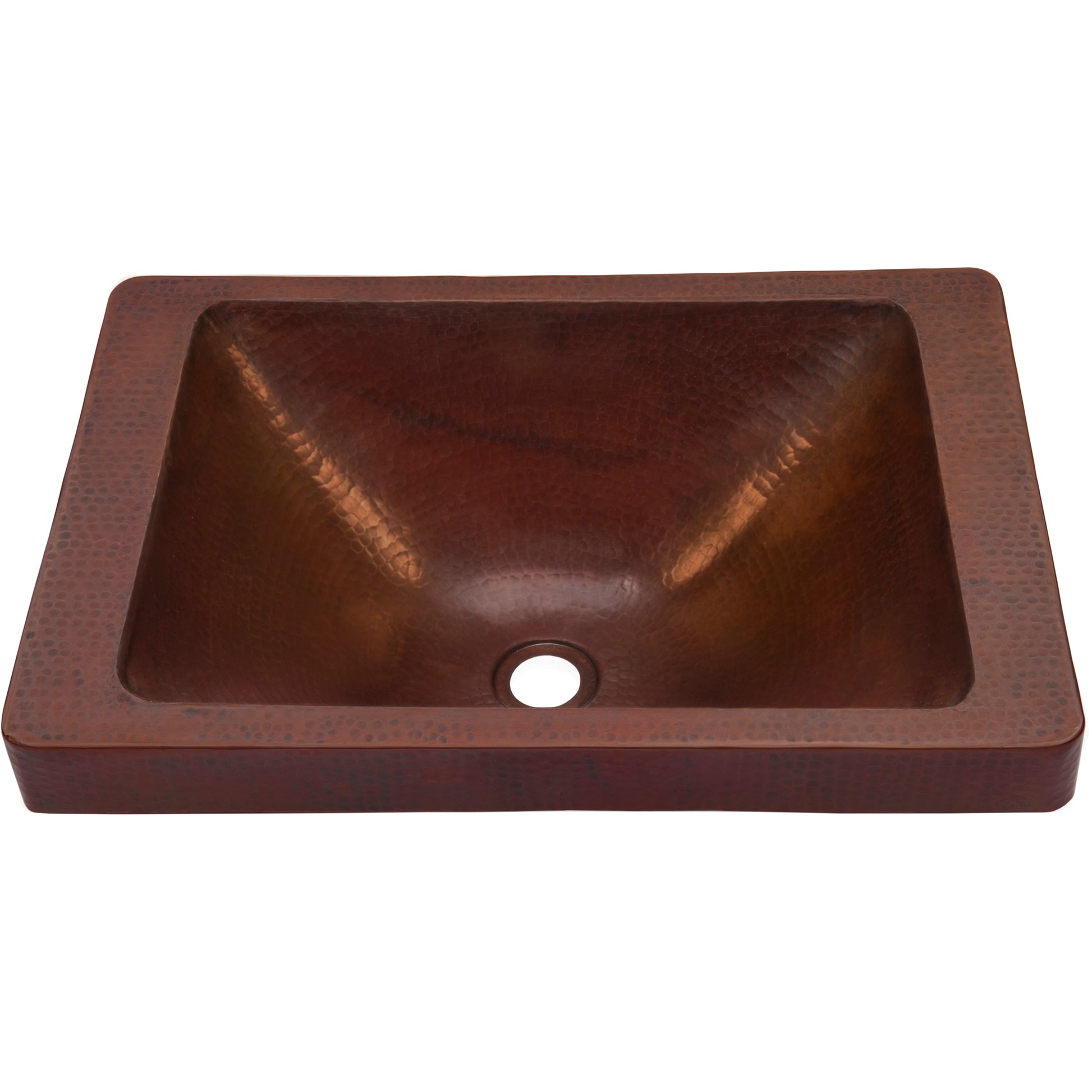 antique copper drop-in sink