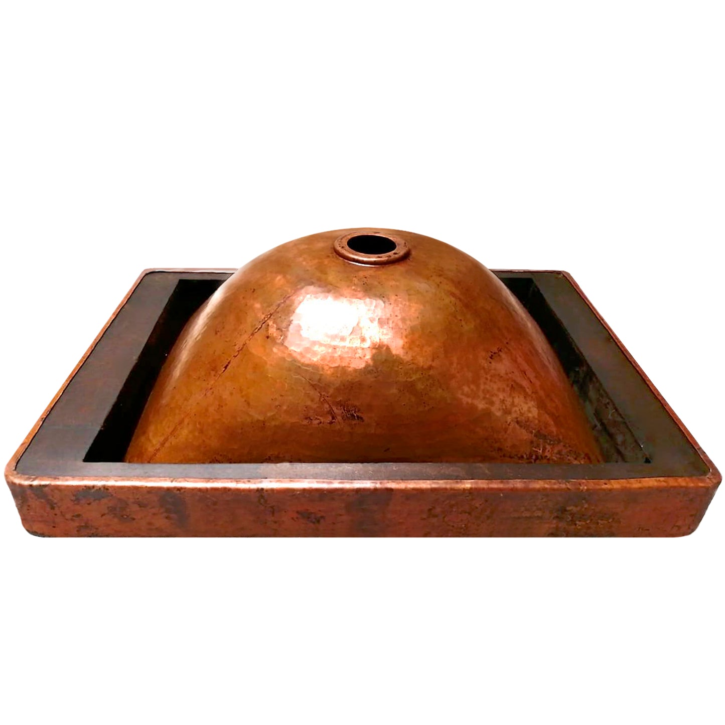 hammered copper bath sink