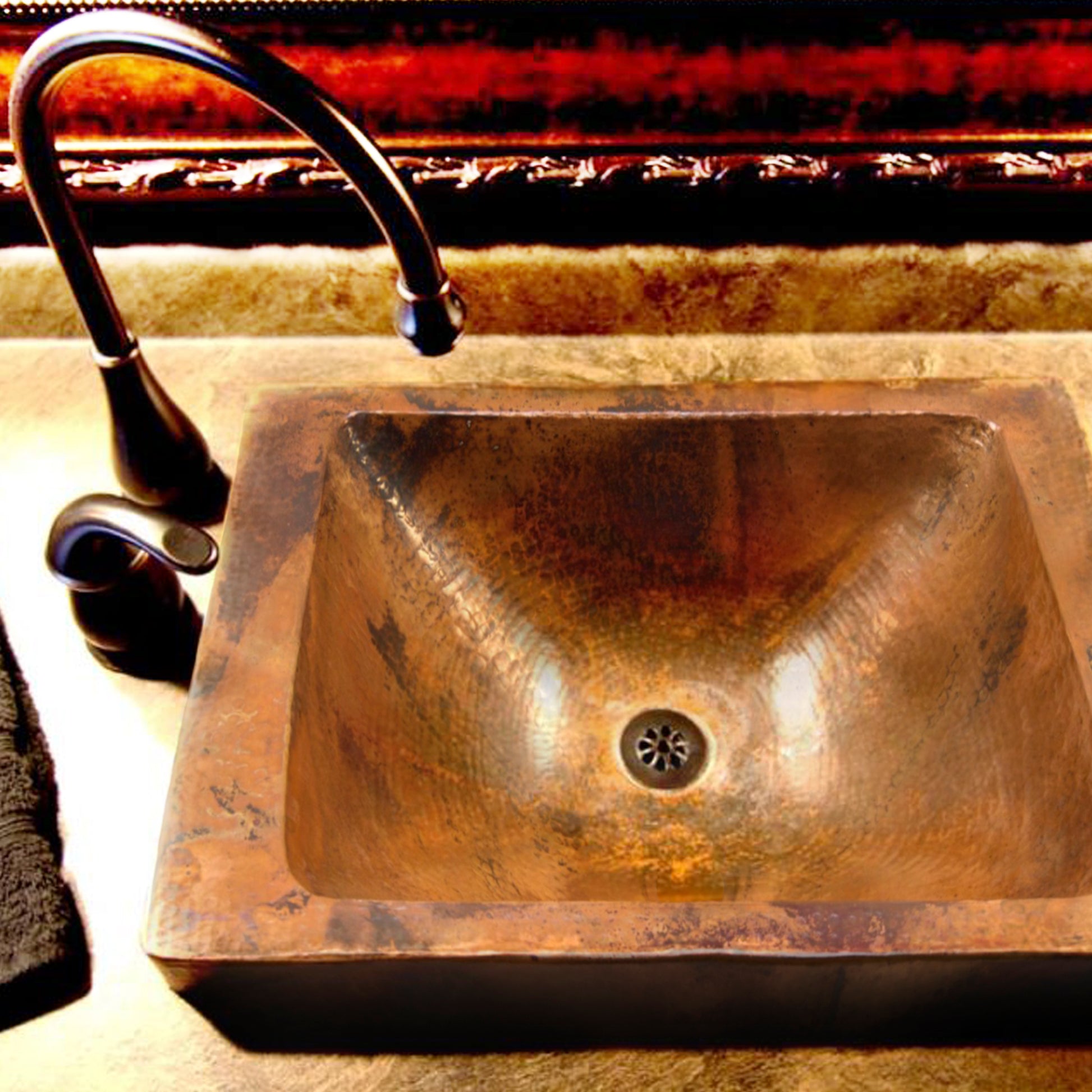 hammered copper bath sink lifestyle