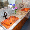 hammered copper bath sink lifestyle