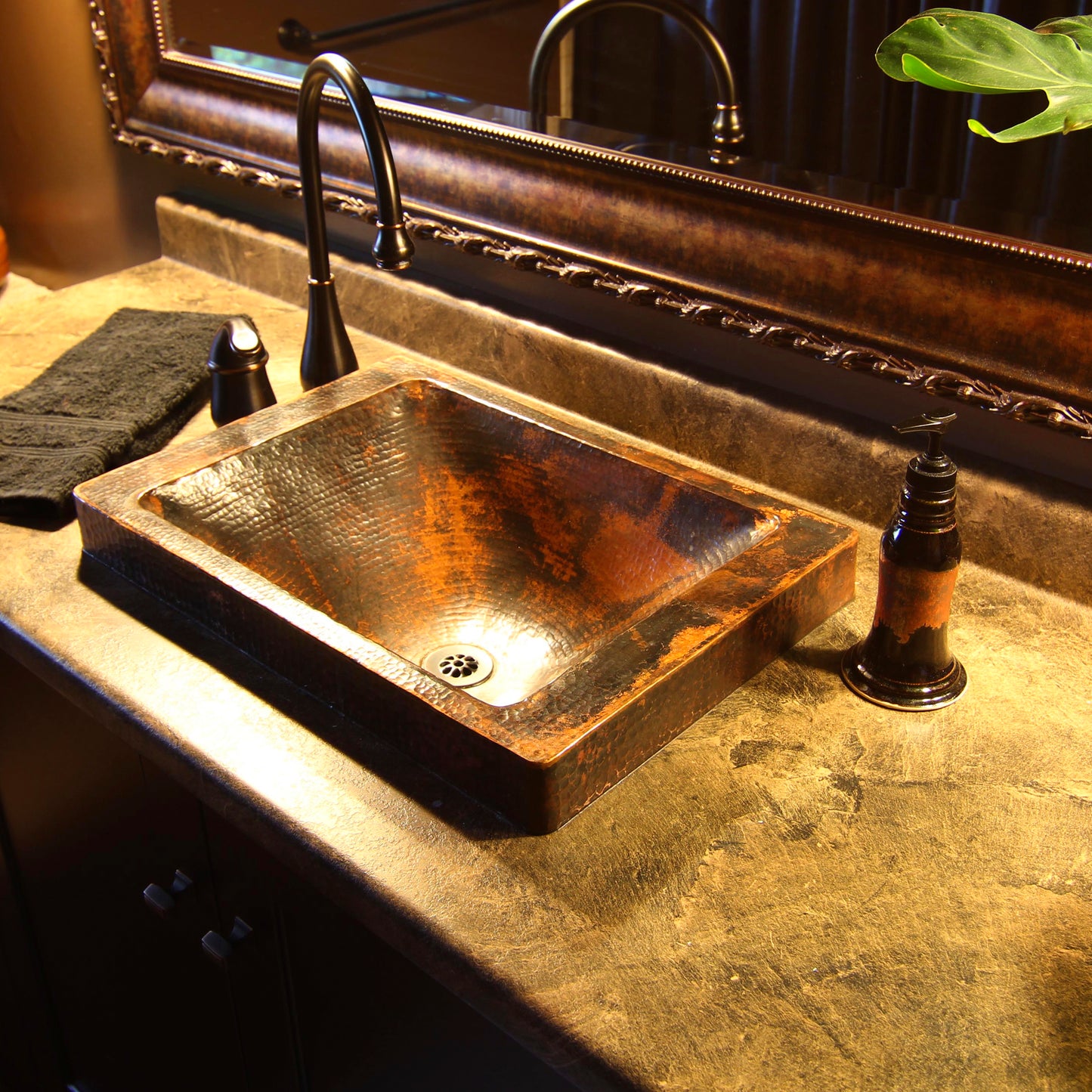 hammered copper bath sink lifestyle