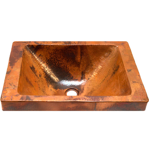 hammered copper bath sink