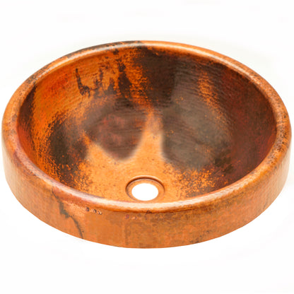 hand hammered copper bath sink