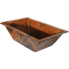 Rectangular Copper Bathroom Sink in Natural TCU-016NA