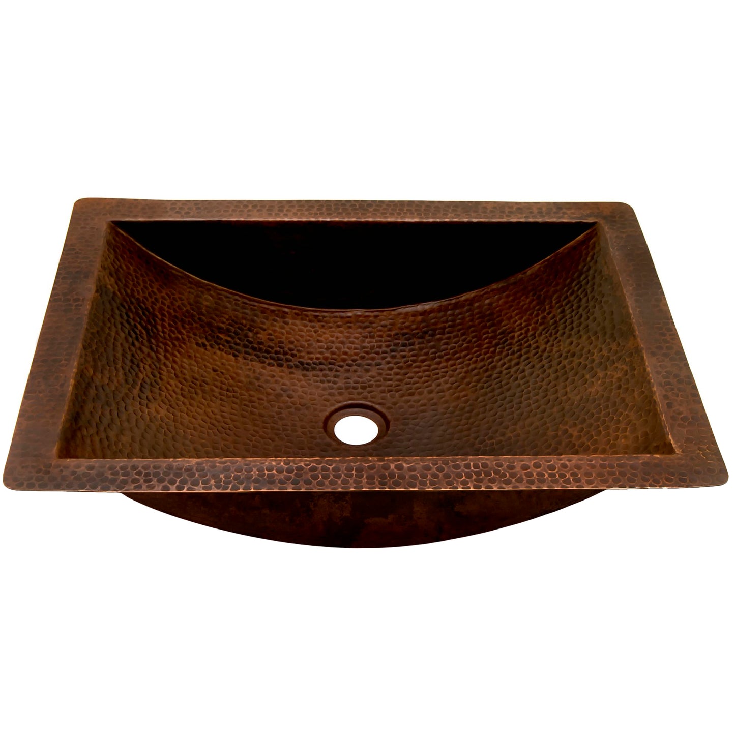 hammered copper bath sink