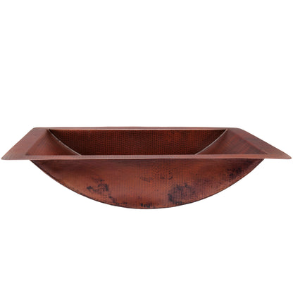 undermount or drop-in copper bath sink