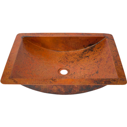 undermount or drop-in copper bath sink