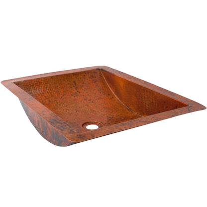 undermount or drop-in copper bath sink