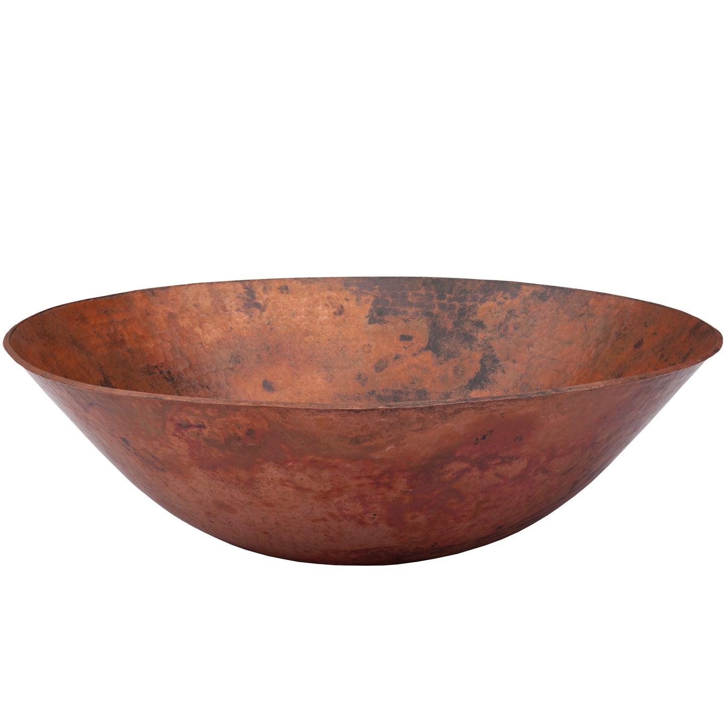 round copper vessel sink