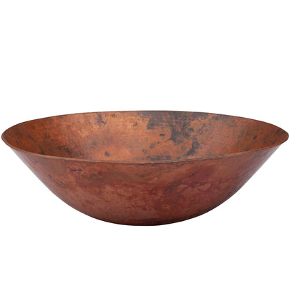 round copper vessel sink