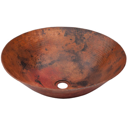 round copper vessel sink