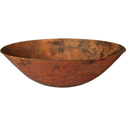 oval hammered copper bath sink