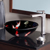 koi fish glass vessel sink lifestyle